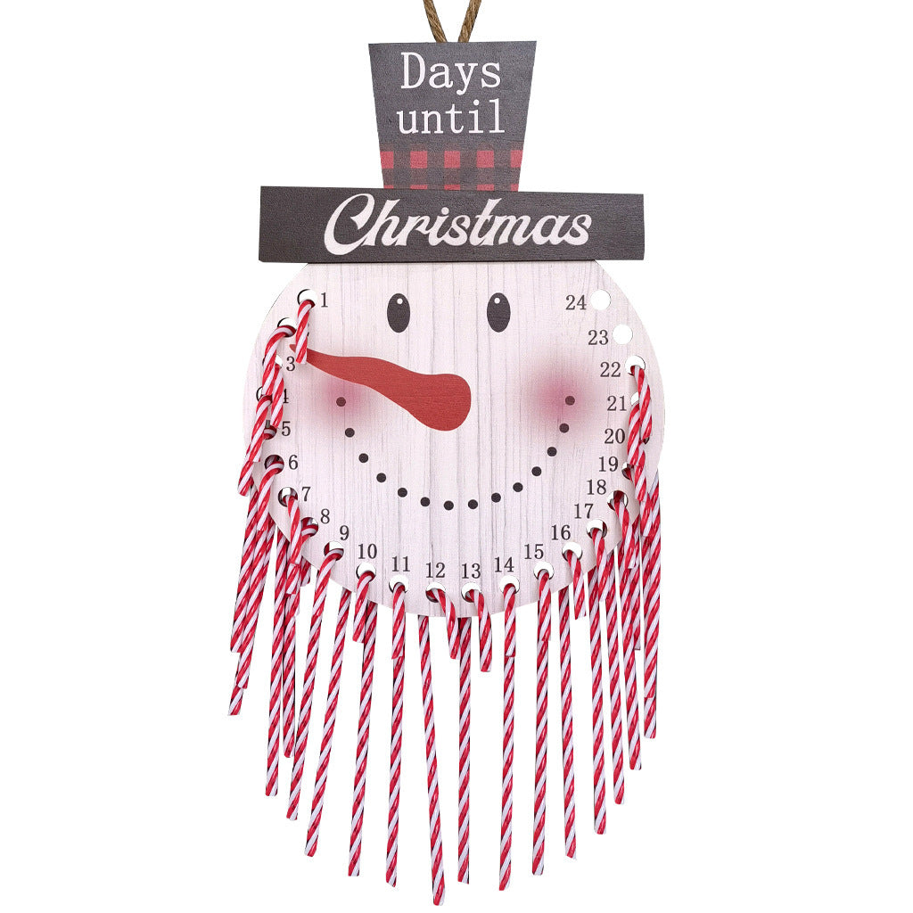 Christmas countdown wooden decoration