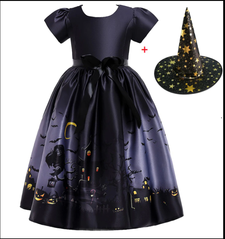 Halloween princess witch costume for kids