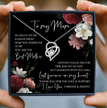 Heart message necklace gift box