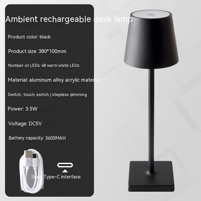 Table lamp with touch dimmable