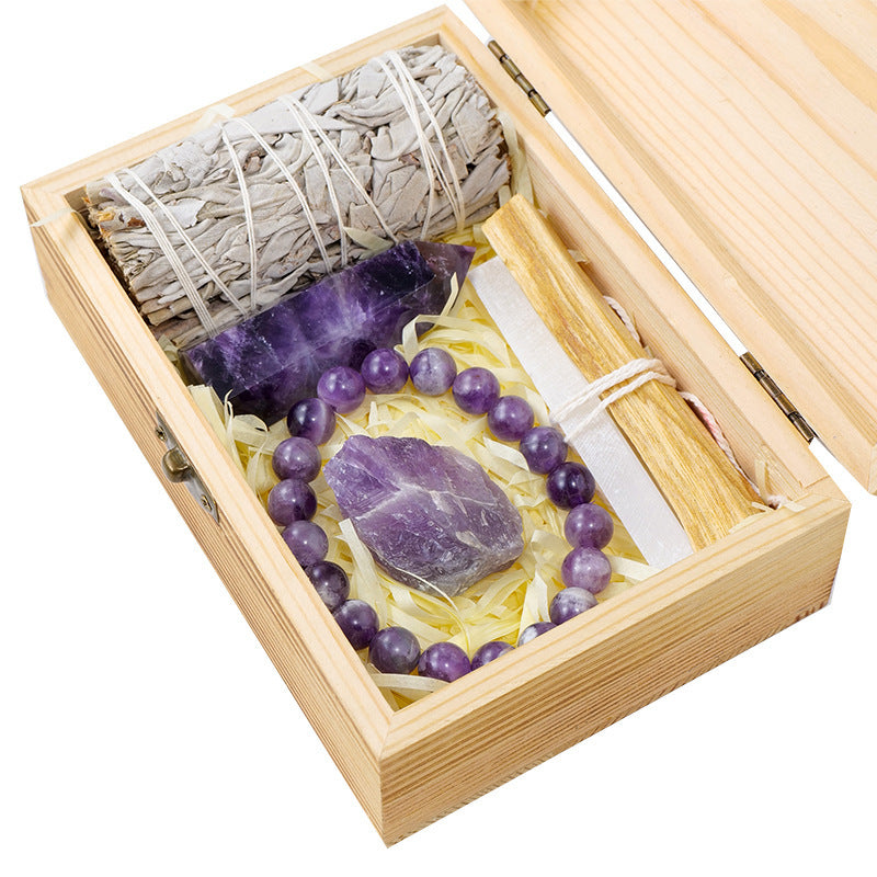 Mineral crystal set with gift box