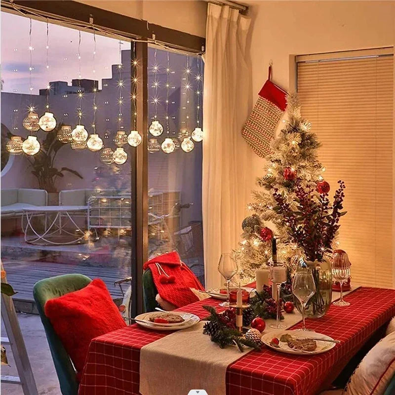 Christmas curtain lamp set