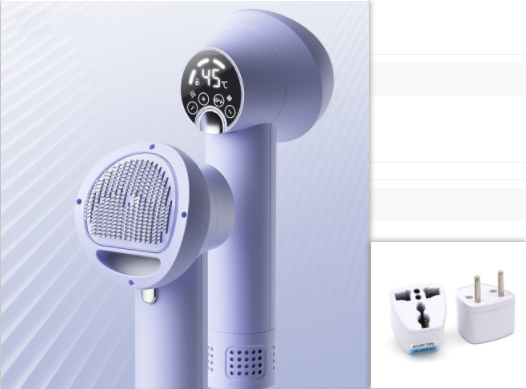 Hair dryer with comb for pets