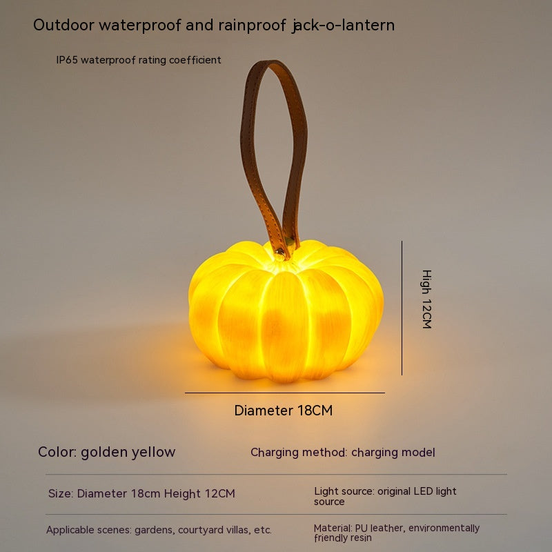Outdoor solar pumpkin lights