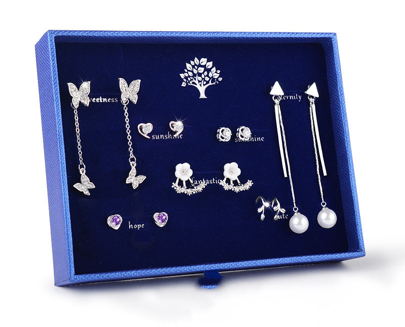 Real silver 925 earring gift box set