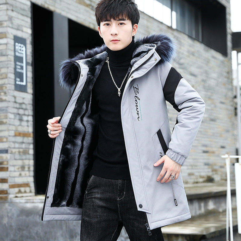 Fashion Simple Plus Velvet Thick Men's Jacket