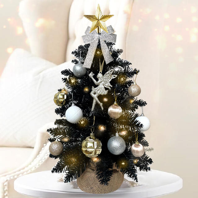Tabletop christmas tree with light
