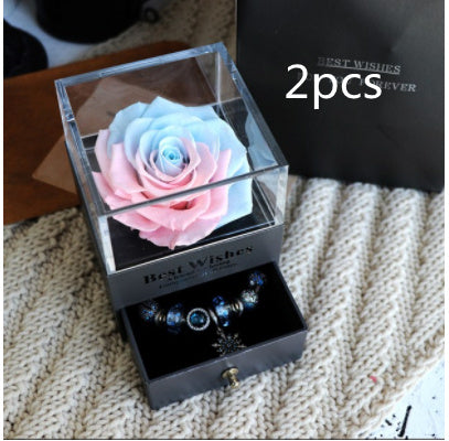 Jewelry box with eternal rose