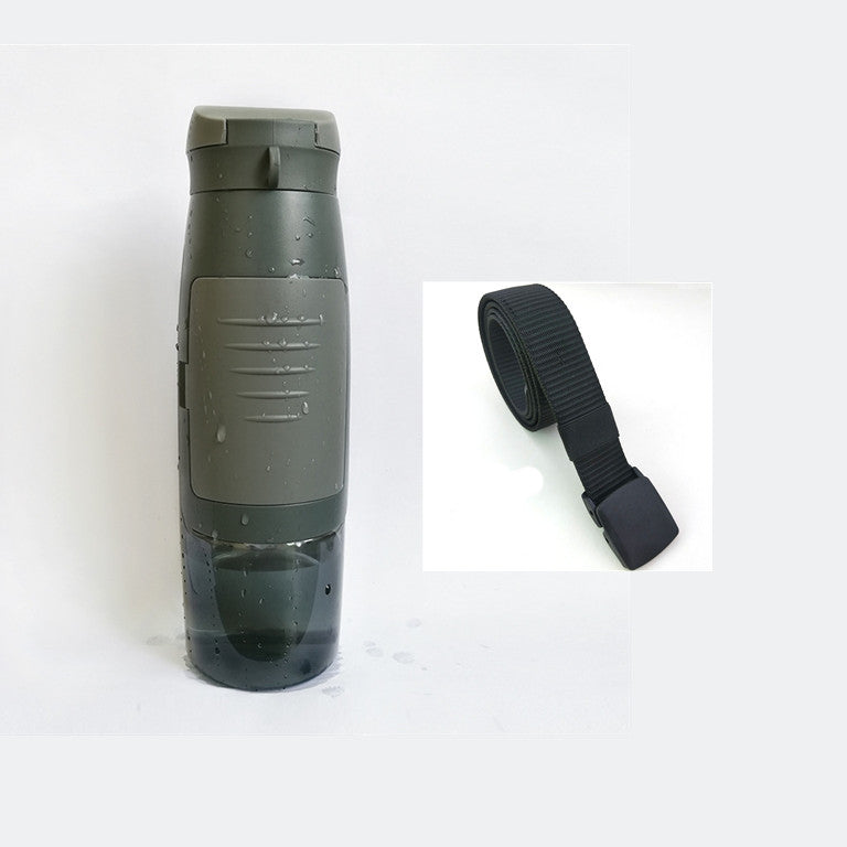 Water bottle with safe box