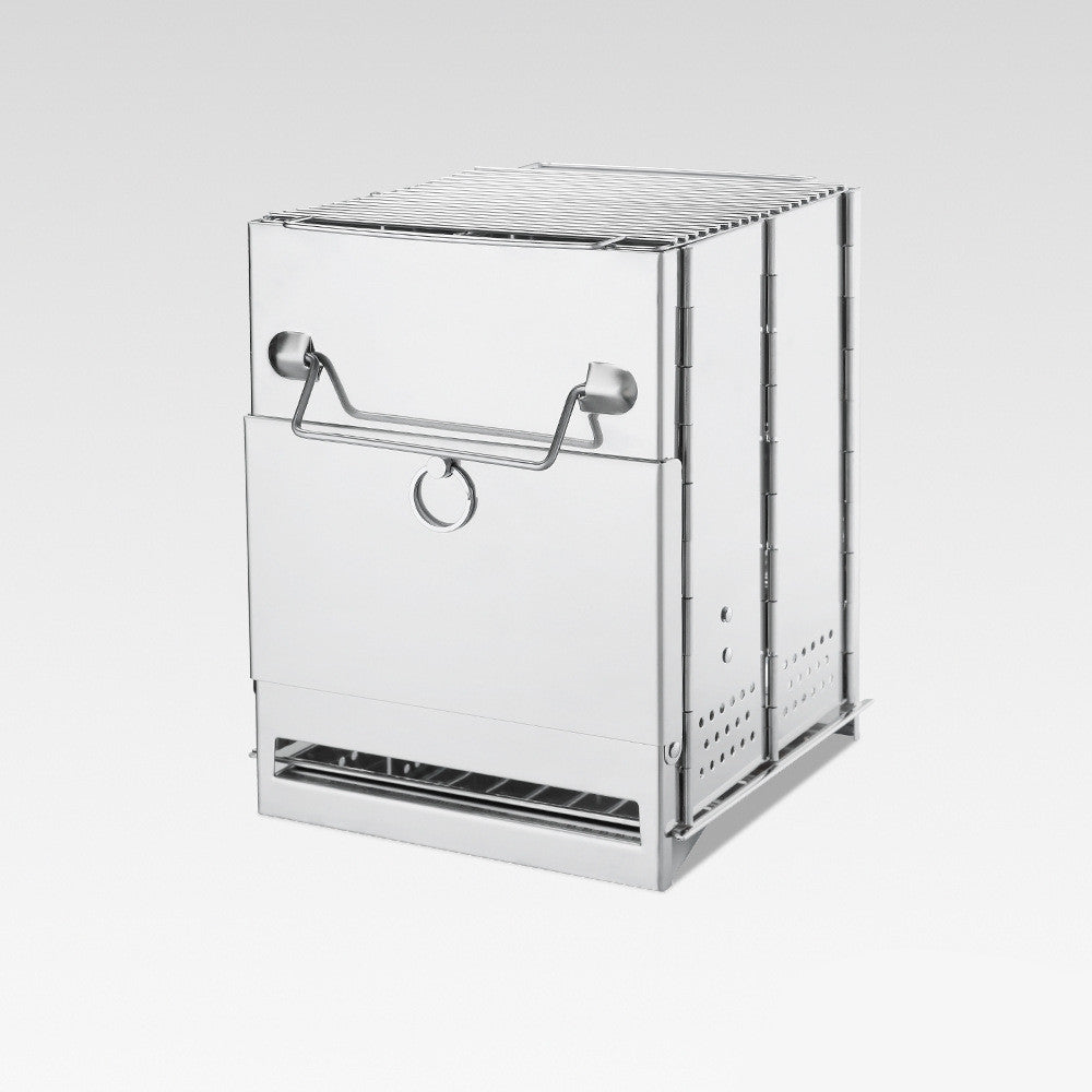 Camping folding wood stove