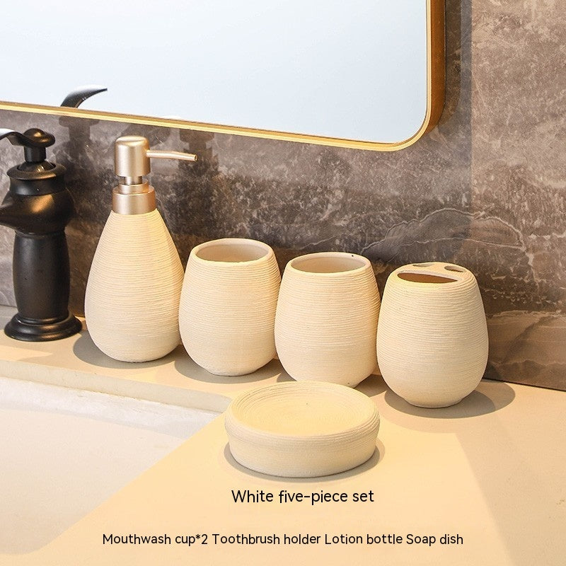 Retro Brushed Toiletries Ceramic Set
