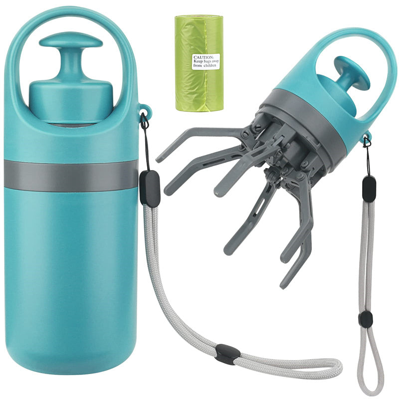 Automatic dog poop scooper with built-in bag dispenser