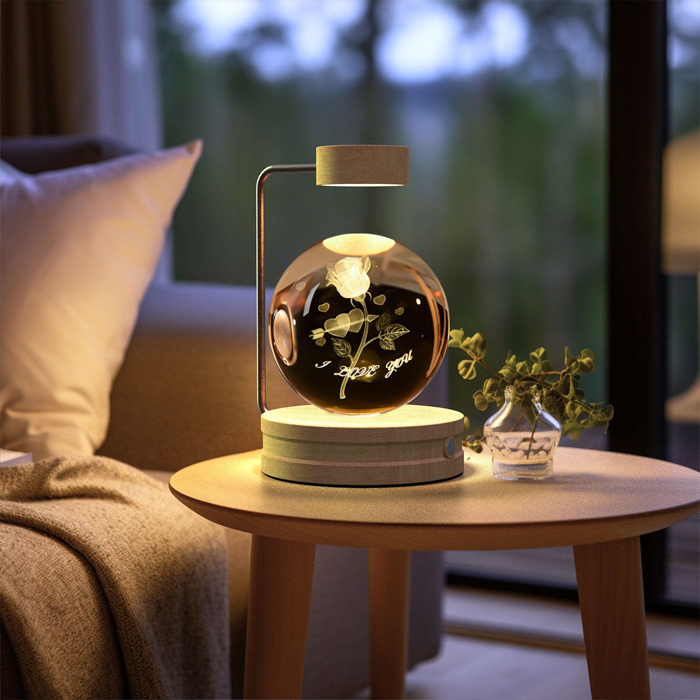 Night lamp crystal ball