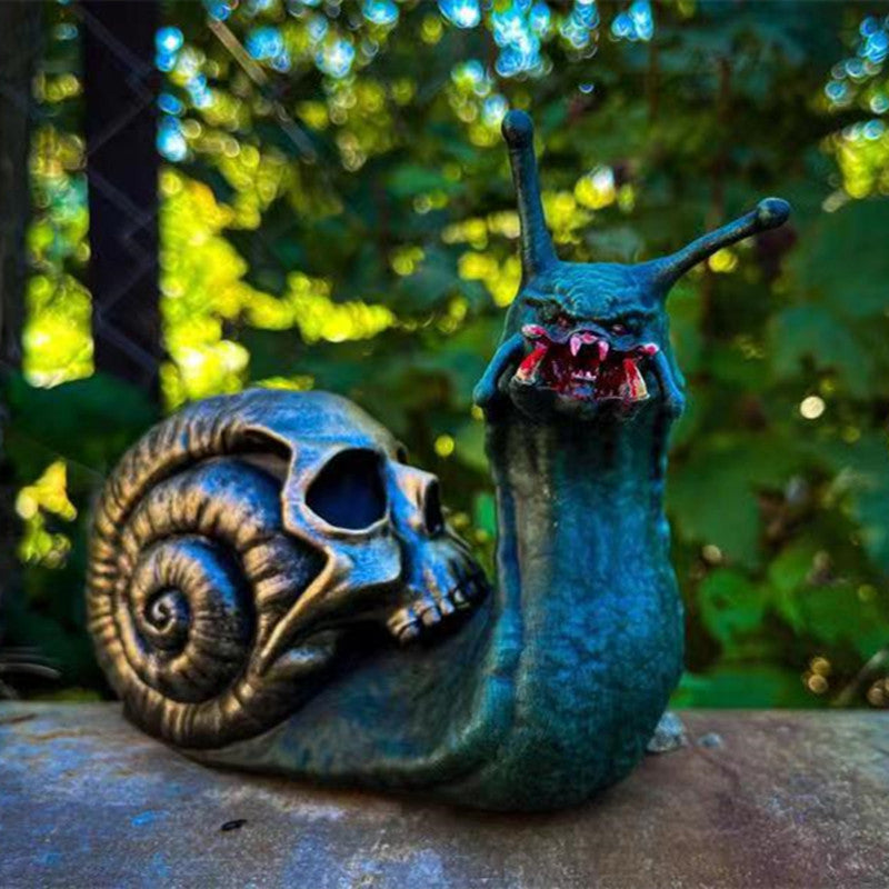 Halloween scary snail sculpture