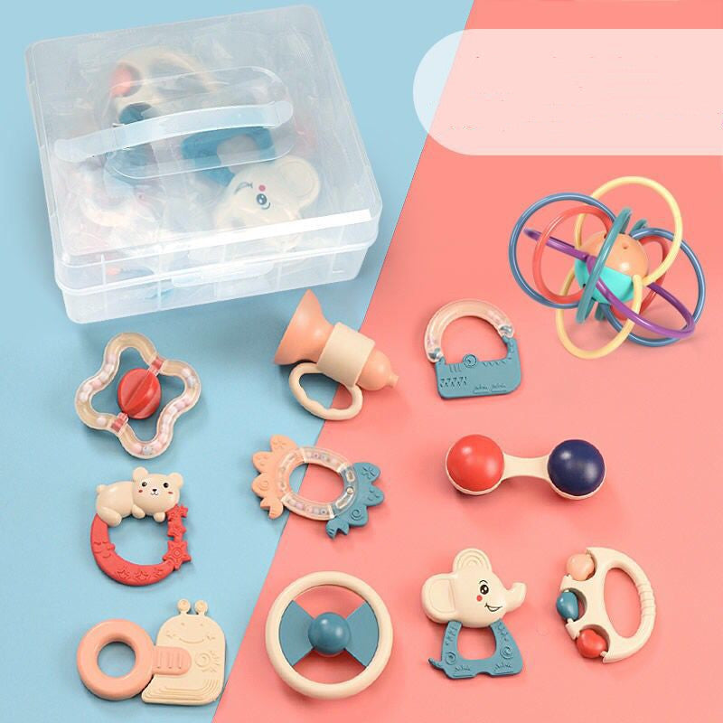 Baby teether rattle set