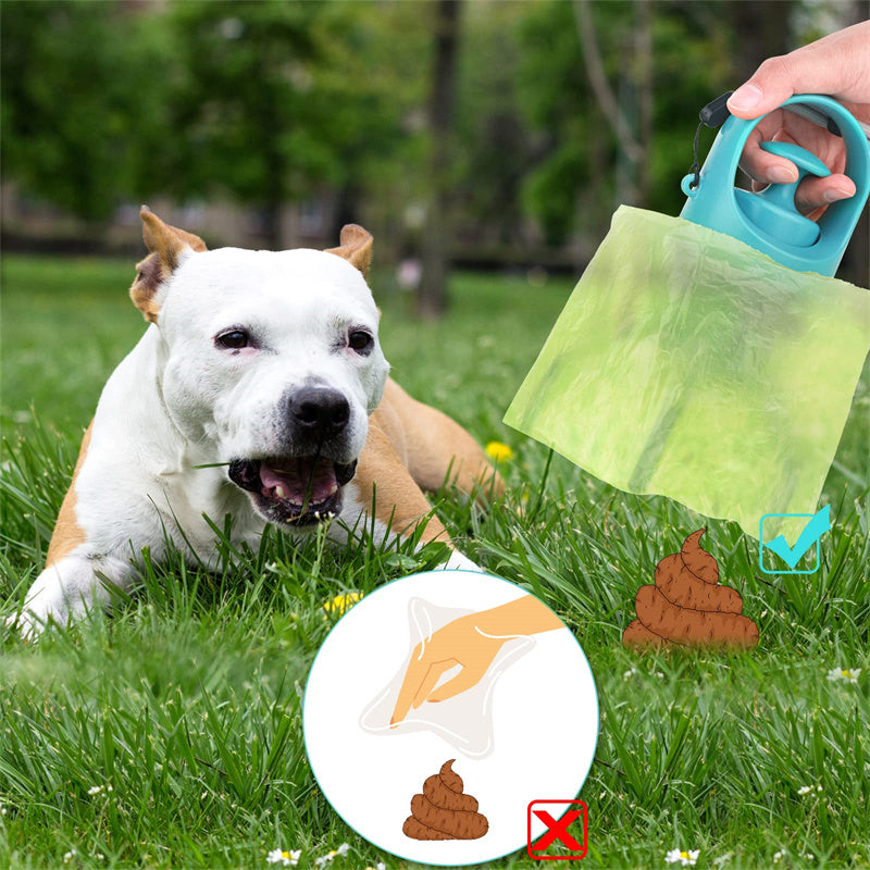 Automatic dog poop scooper with built-in bag dispenser