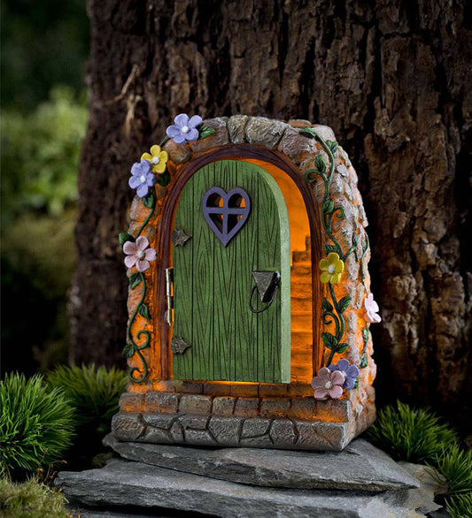 Solar LED lighted fairy house
