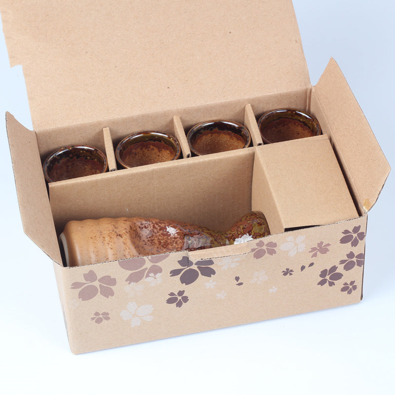 Ceramic wine set cups and pot