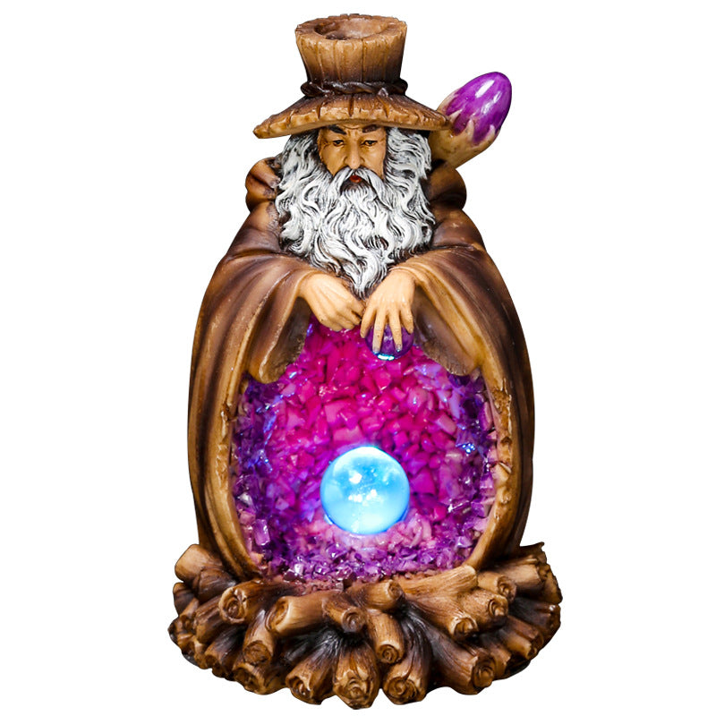 Handmade wizard with insence burner