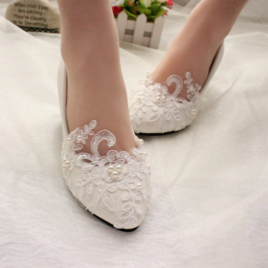 White leather shoes for wedding