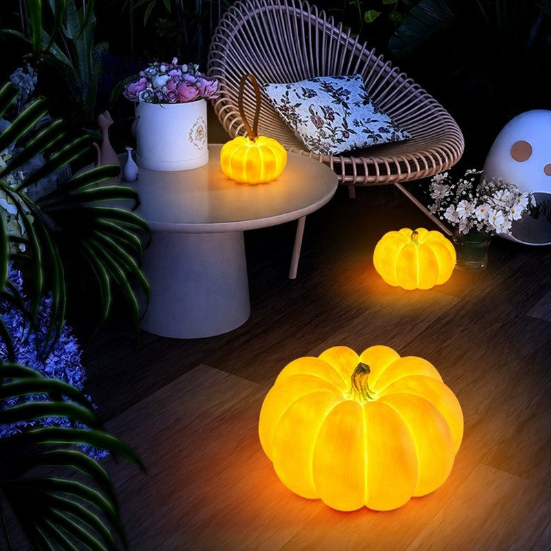 Outdoor solar pumpkin lights