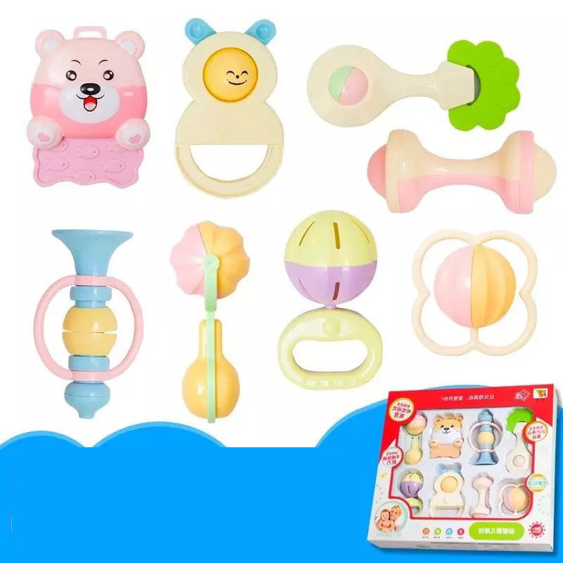 Baby teether rattle set