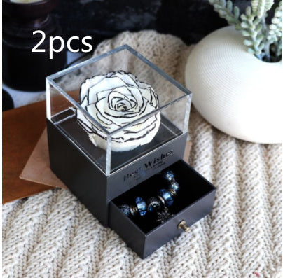 Jewelry box with eternal rose