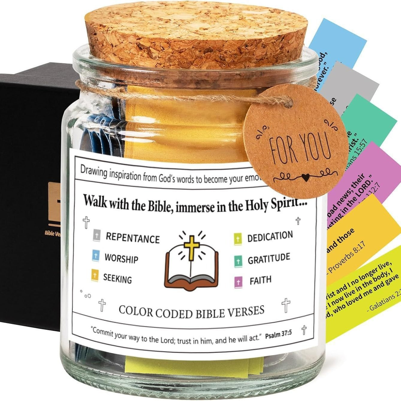 Bible verse jar gift set
