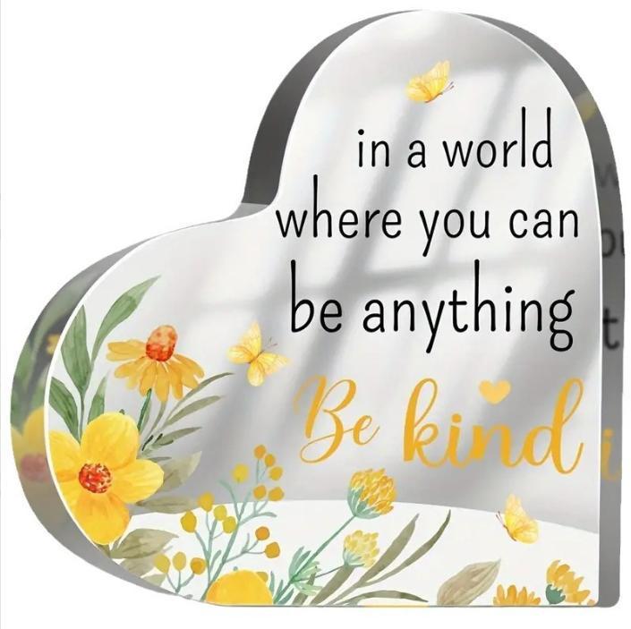 Crystal heart stone with personalized text