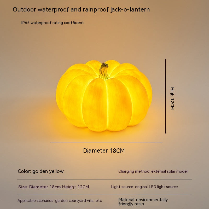 Outdoor solar pumpkin lights