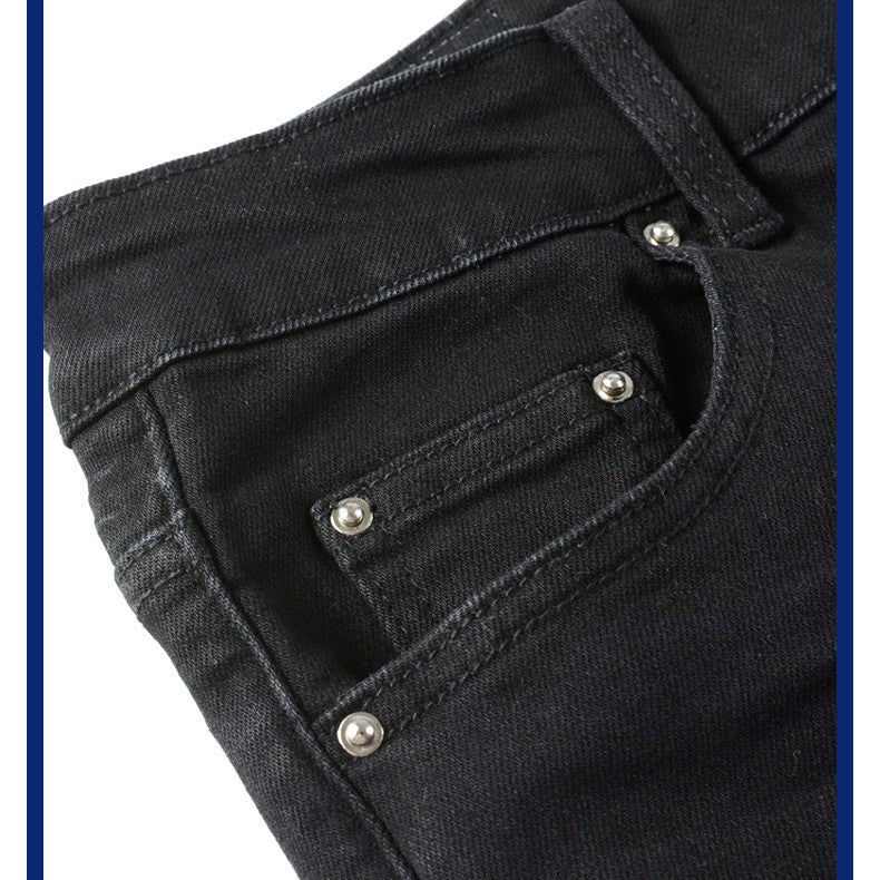 Black ripped jeans for men