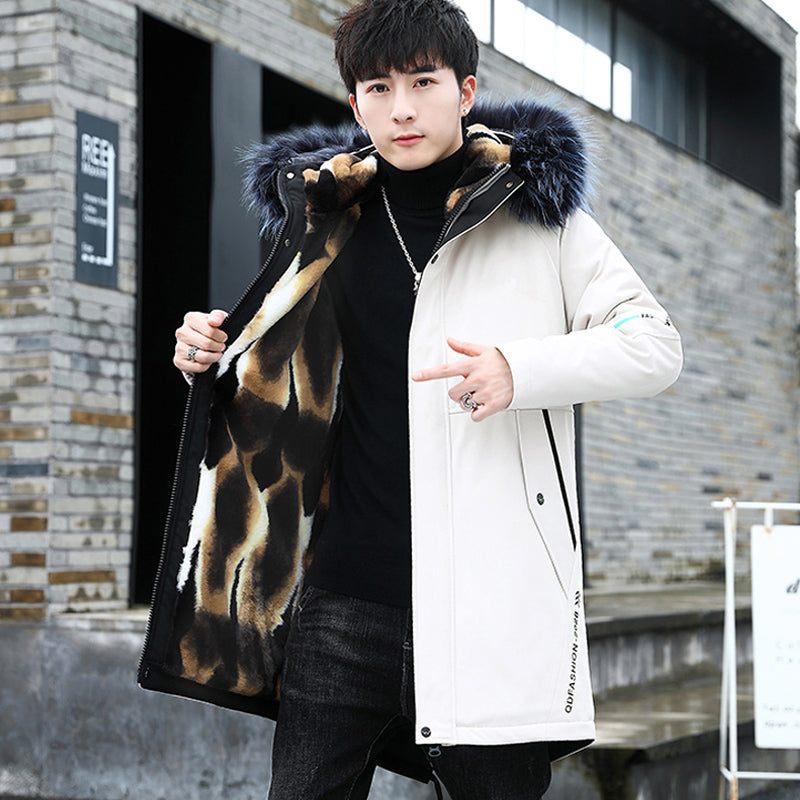 Fashion Simple Plus Velvet Thick Men's Jacket