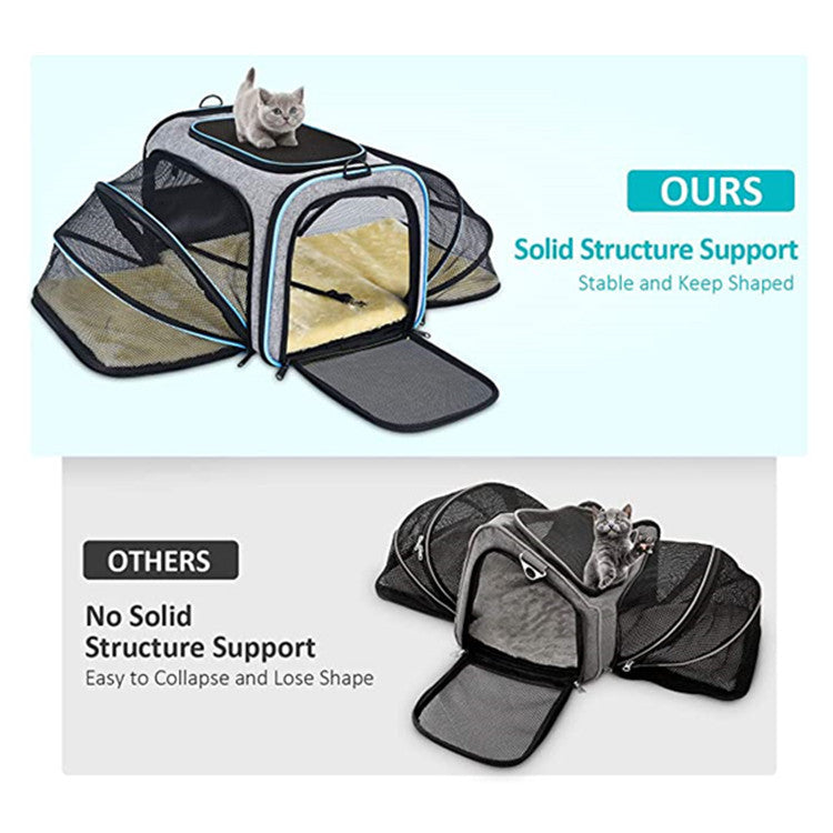 Carrier for pets expandable