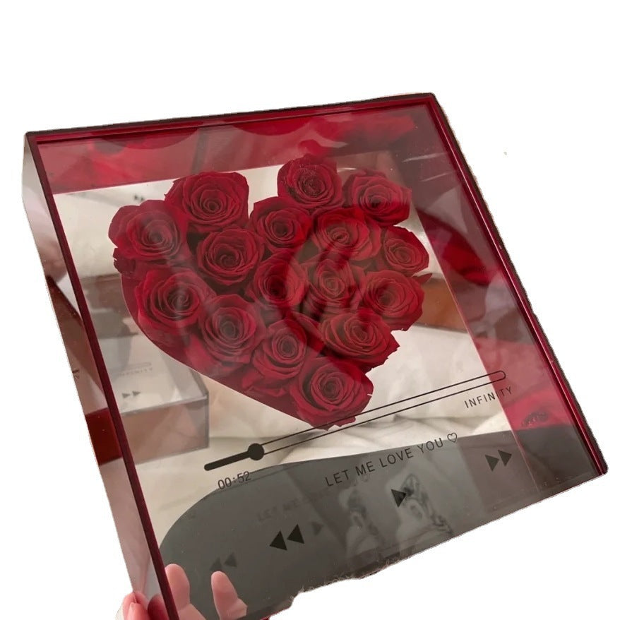 Transparent acrylic flower box