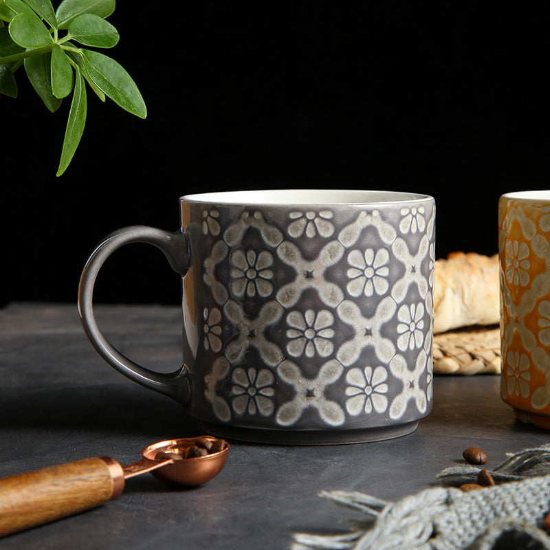 Vintage breakfast ceramic mug