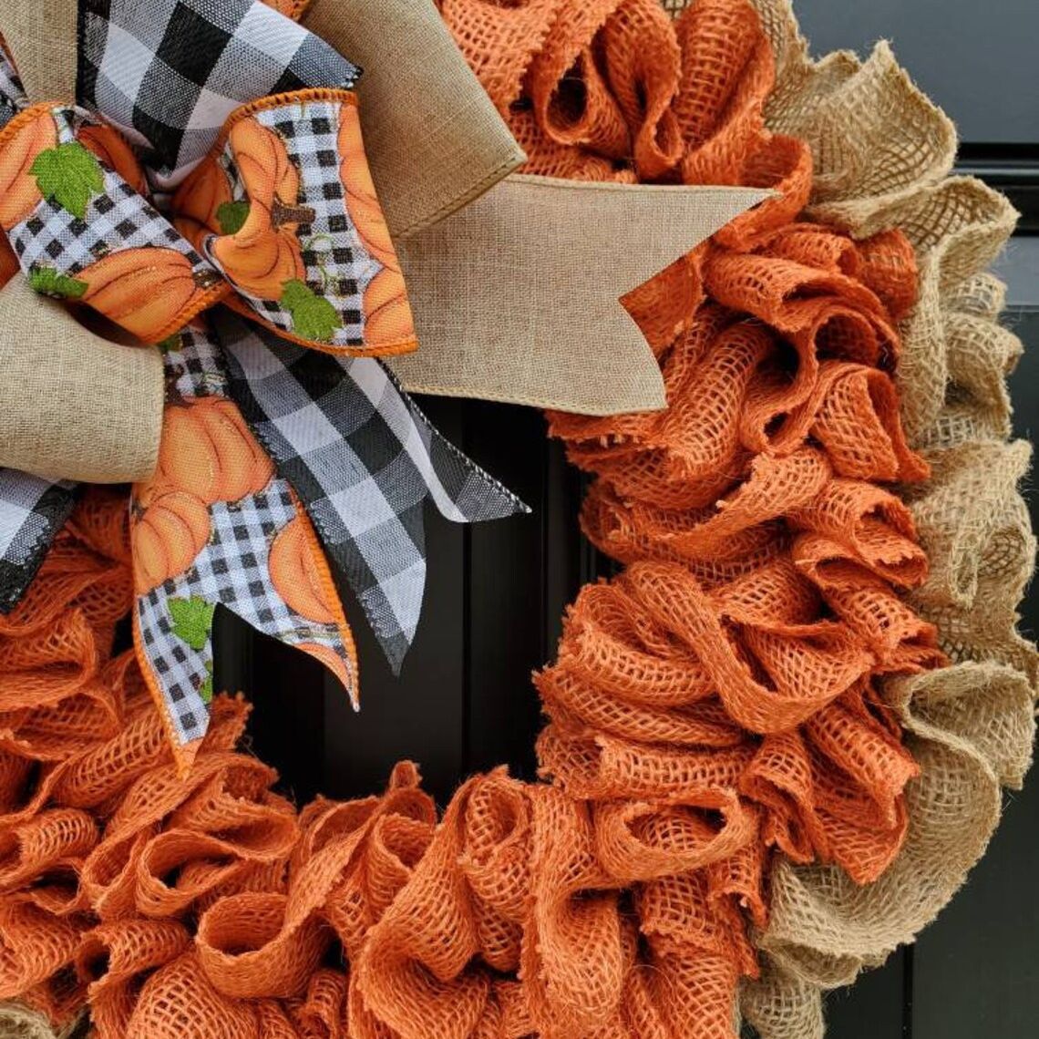 Handcrafted fall wreath