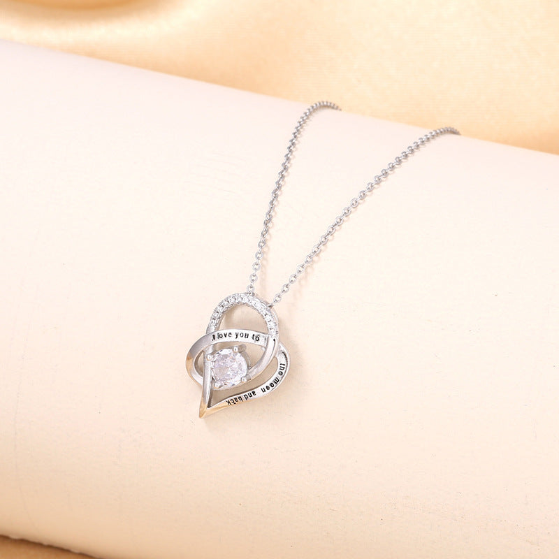 Heart message necklace gift box