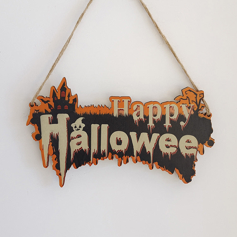 Happy halloween hanging sign