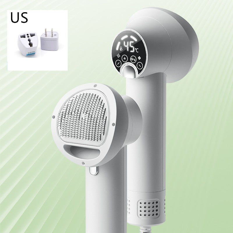 Hair dryer with comb for pets