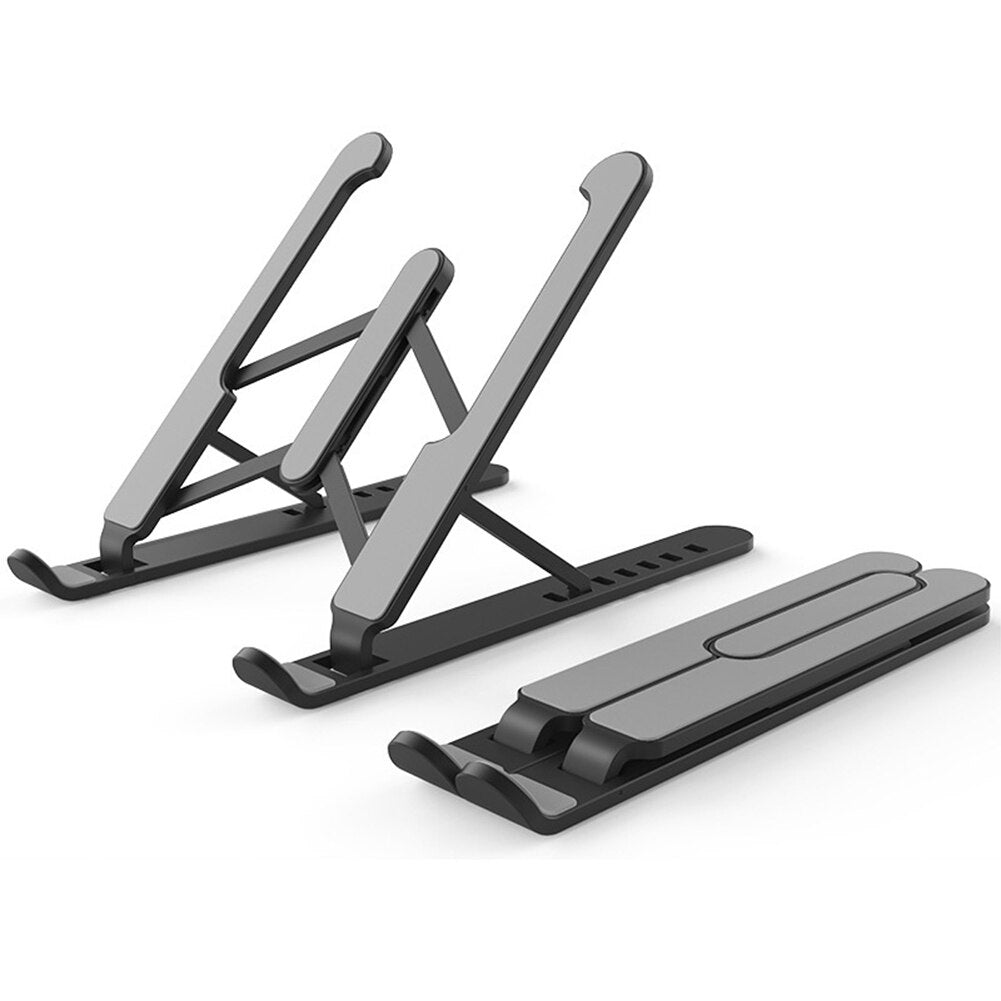 Portable folding laptop stand