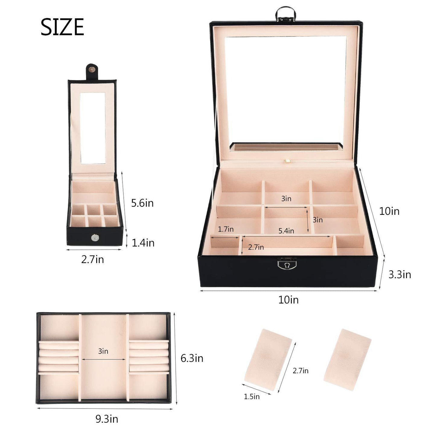 Large jewelry organizer box