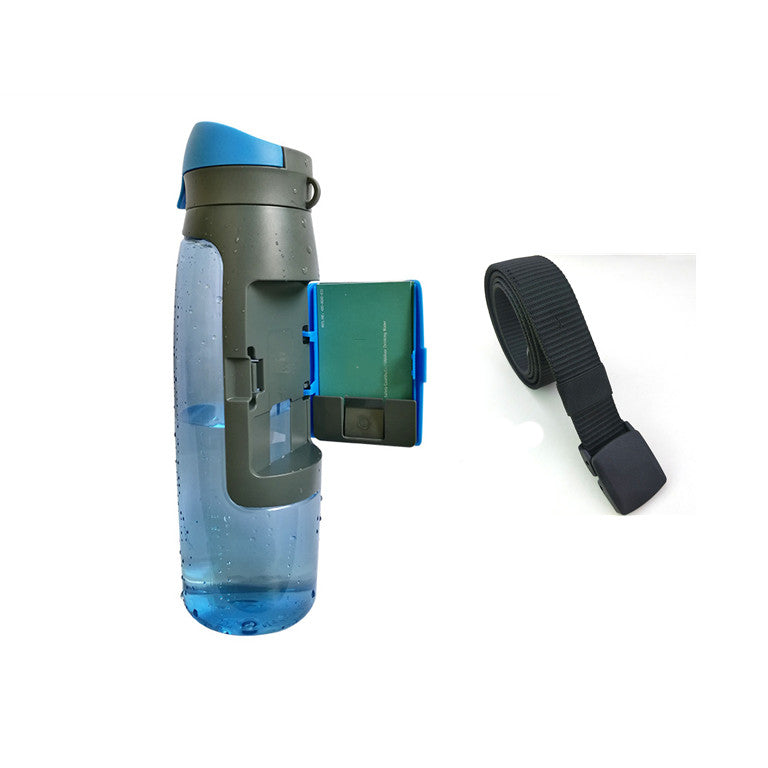 Water bottle with safe box