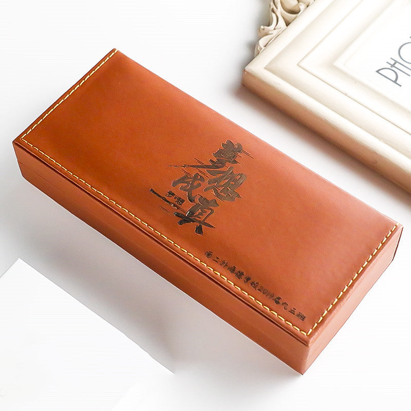 Luxury leather pen case