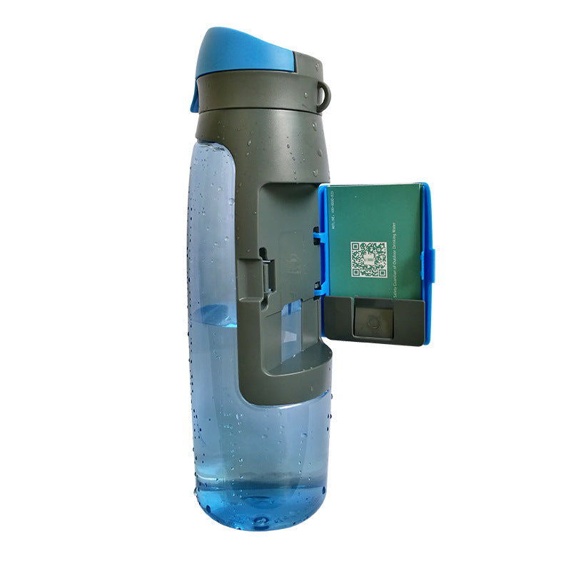 Water bottle with safe box