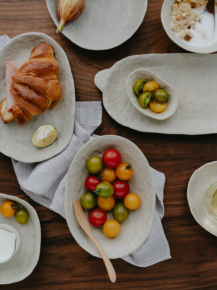Japanese hand-kneaded tableware set