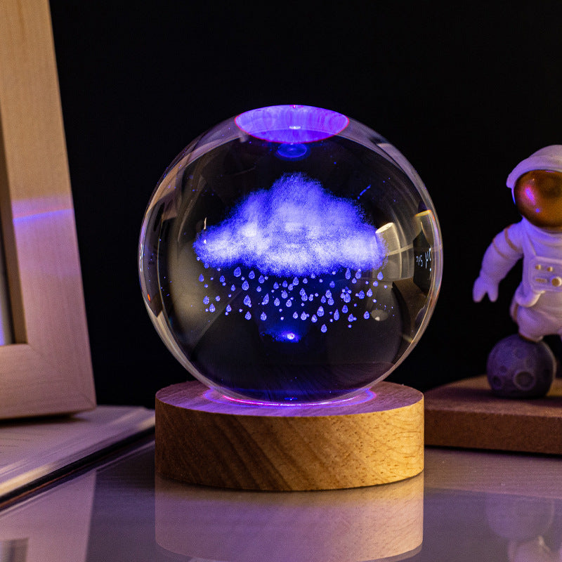 Night light glowing crystal ball