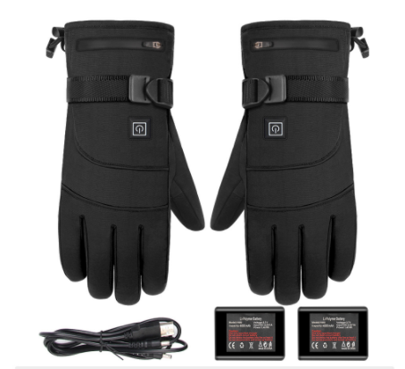 Electric heated gloves with touch screen