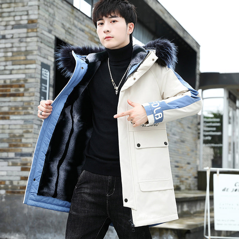 Fashion Simple Plus Velvet Thick Men's Jacket