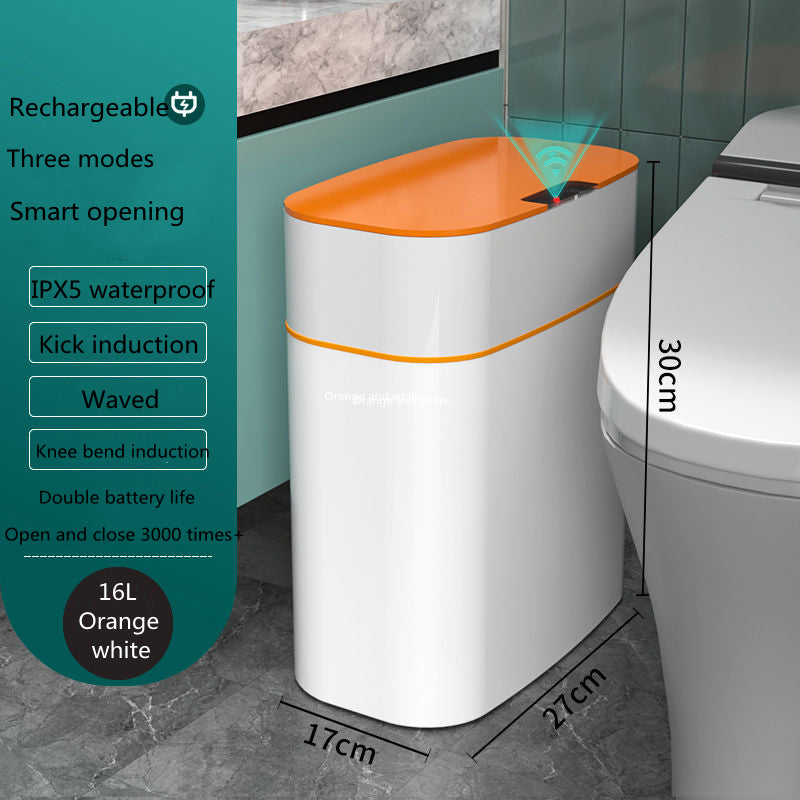 Trash can with sensor