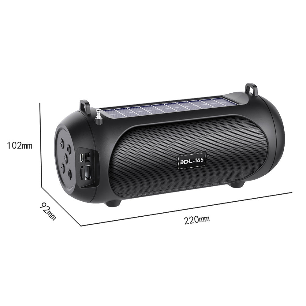 Bluetooth speaker with flashlight and solar